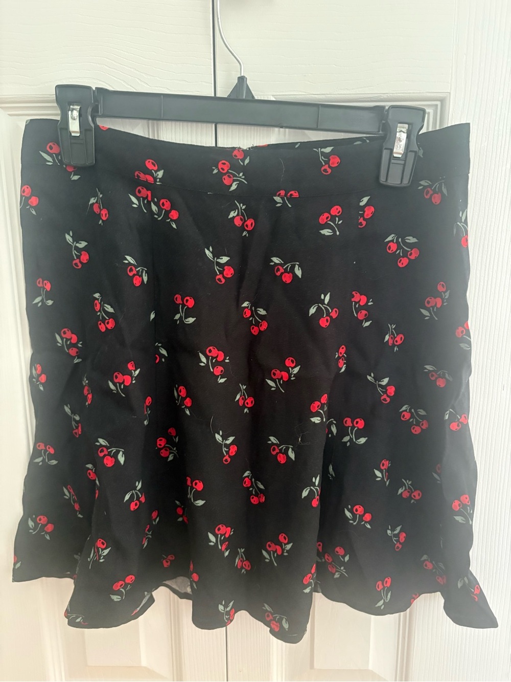 Reformation Flounce Skirt in Black Cherry